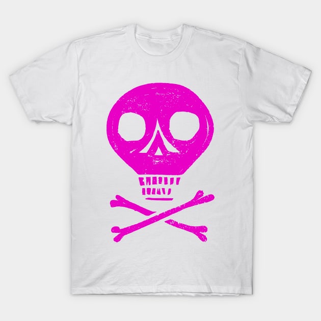 Pink Skull and Cross Bones T-Shirt by In-Situ